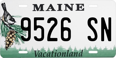 ME license plate 9526SN