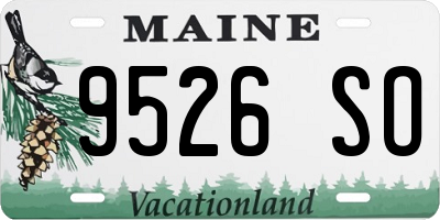 ME license plate 9526SO