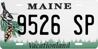 ME license plate 9526SP