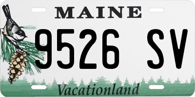 ME license plate 9526SV