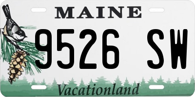 ME license plate 9526SW