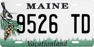 ME license plate 9526TD