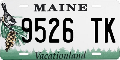 ME license plate 9526TK