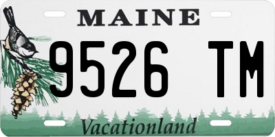 ME license plate 9526TM