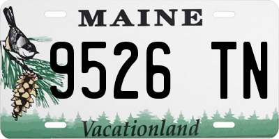 ME license plate 9526TN