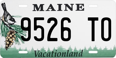 ME license plate 9526TO