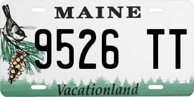 ME license plate 9526TT