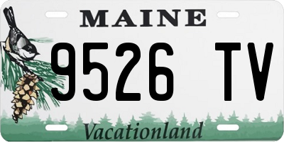 ME license plate 9526TV