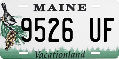 ME license plate 9526UF