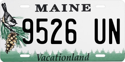 ME license plate 9526UN