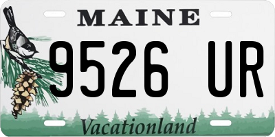 ME license plate 9526UR