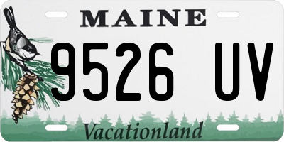 ME license plate 9526UV