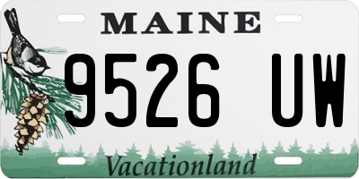 ME license plate 9526UW