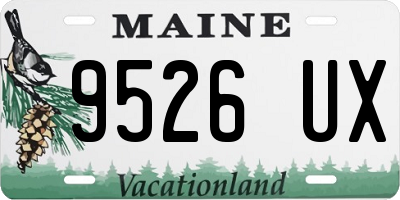 ME license plate 9526UX