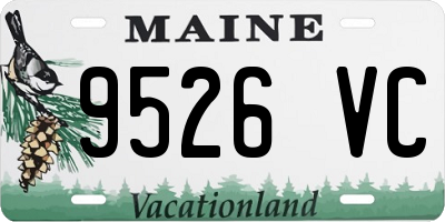 ME license plate 9526VC