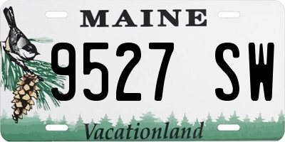 ME license plate 9527SW