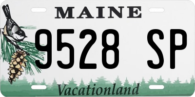 ME license plate 9528SP