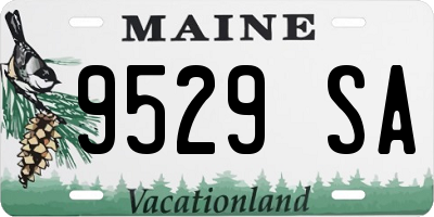 ME license plate 9529SA