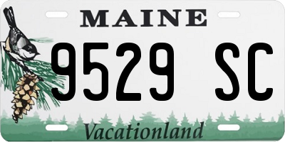 ME license plate 9529SC