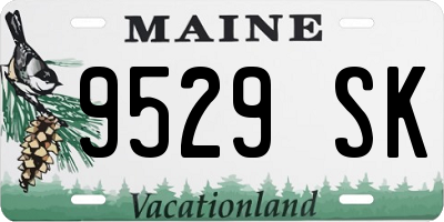 ME license plate 9529SK