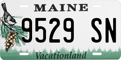 ME license plate 9529SN