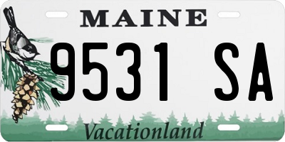 ME license plate 9531SA