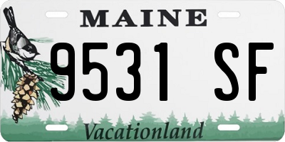 ME license plate 9531SF