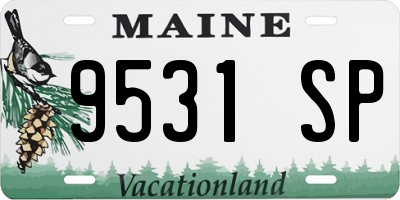 ME license plate 9531SP