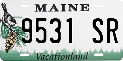 ME license plate 9531SR