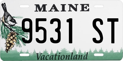 ME license plate 9531ST