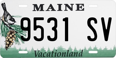 ME license plate 9531SV