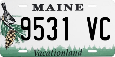 ME license plate 9531VC