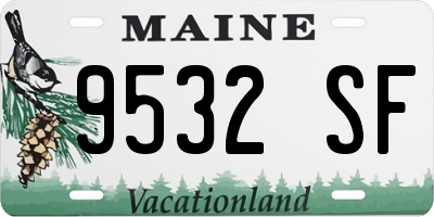 ME license plate 9532SF