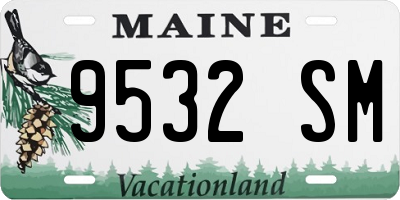 ME license plate 9532SM