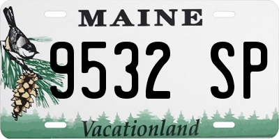 ME license plate 9532SP