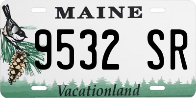 ME license plate 9532SR