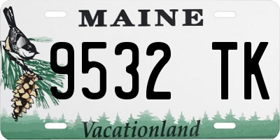 ME license plate 9532TK