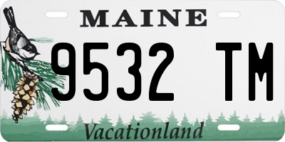 ME license plate 9532TM