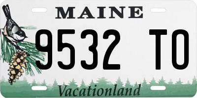 ME license plate 9532TO