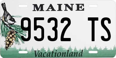 ME license plate 9532TS