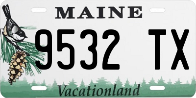 ME license plate 9532TX