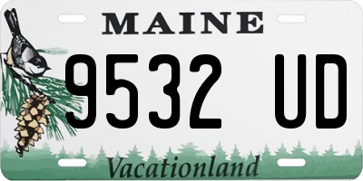 ME license plate 9532UD