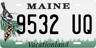 ME license plate 9532UQ