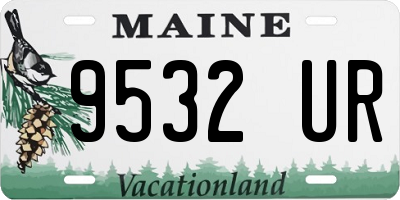 ME license plate 9532UR