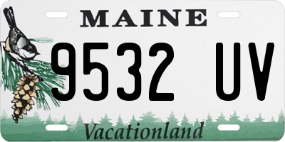 ME license plate 9532UV