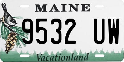 ME license plate 9532UW