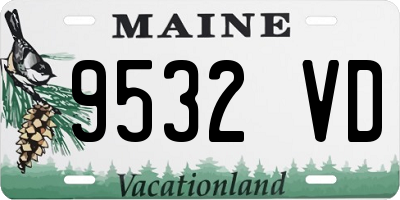 ME license plate 9532VD