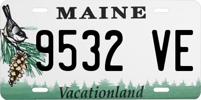 ME license plate 9532VE