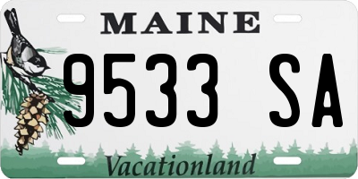 ME license plate 9533SA