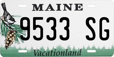ME license plate 9533SG